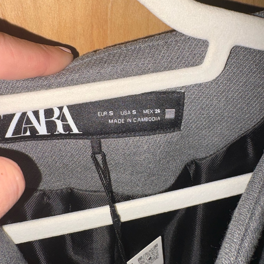 Zara Gray Women's Blazer with Silver Buttons - Picture 2 of 5